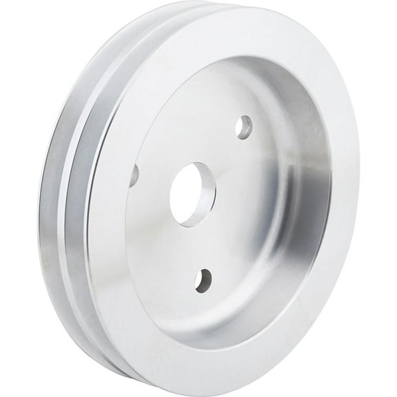 Small Block Chevy Aluminum Double Lower Pulley, Short Pump