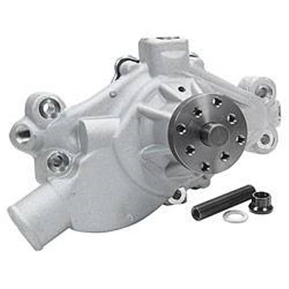 Small Block Chevy Corvette Style Water Pump 1971-82 - 0.75 in. Shaft with Bypass Ports & Cam Stop Hardware