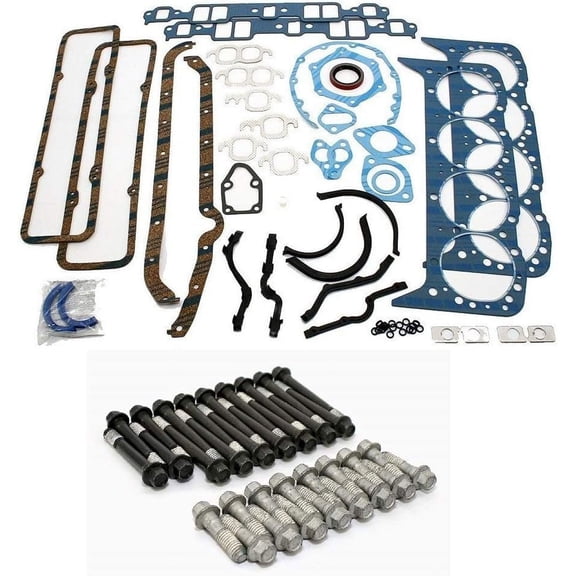 Small Block Chevy Engine Overhaul Gasket Set Compatible with 1959-1979 Small Block Chevy 350 327 307 302 283