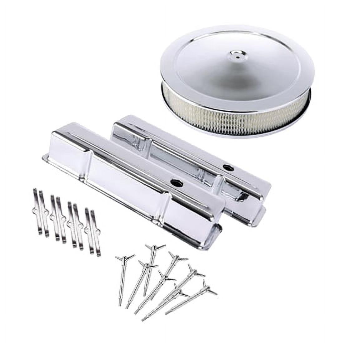 Small Block Chevy Engine Standard Dress Up Kit Steel Chrome Valve