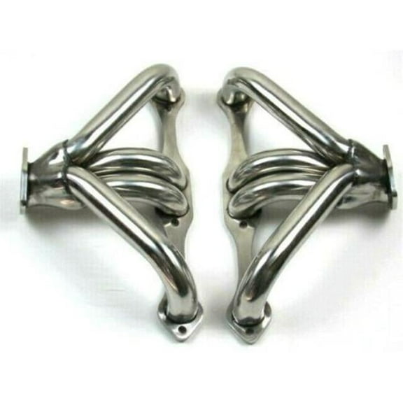 Small Block Chevy Hugger Headers for Angle Plug Headers, Stainless