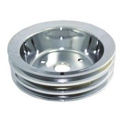 Small Block Chevy SWP 3 Groove Crank Pulley - Chrome