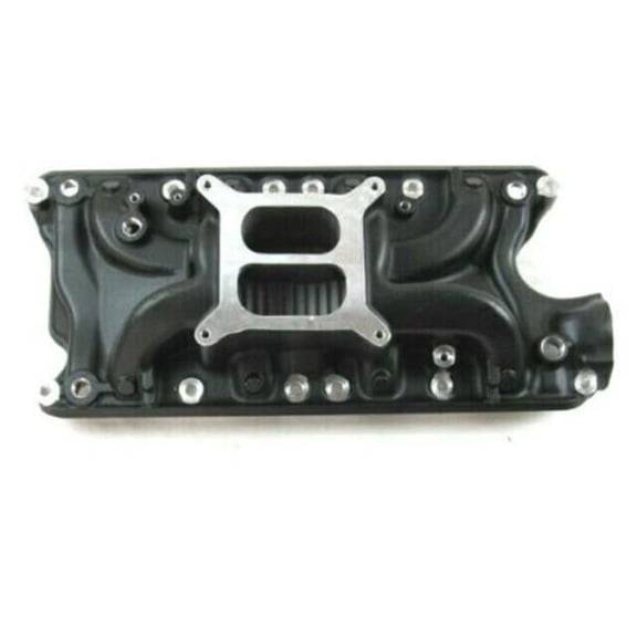Small Block Ford 260 289 302W Windsor Dual Plane Intake Manifold, Black