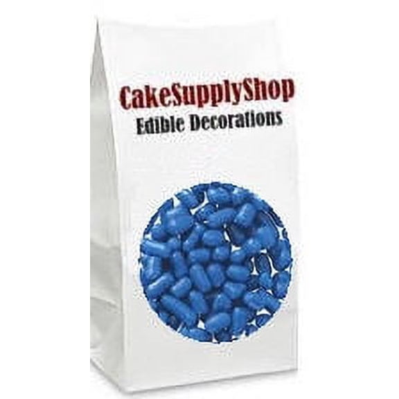 Small Blue Cake & Cupcake Decoration Confetti Jimmies Sprinkles
