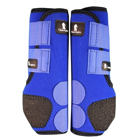 Small Blue Classic Equine Legacy System Horse Hind Leg Sport Boot Pair