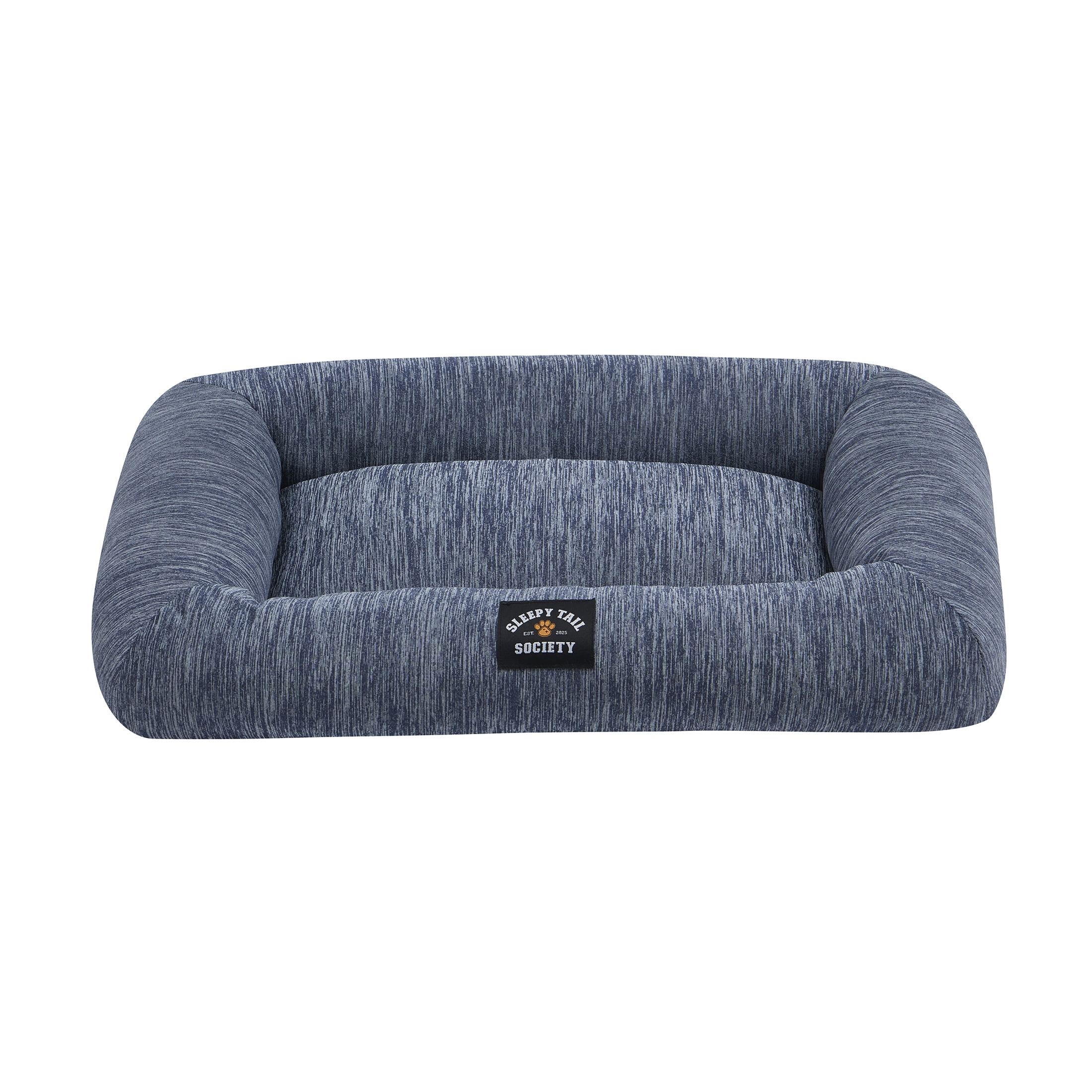 Small Blue Polyester-Nylon Cooling Dog Bed