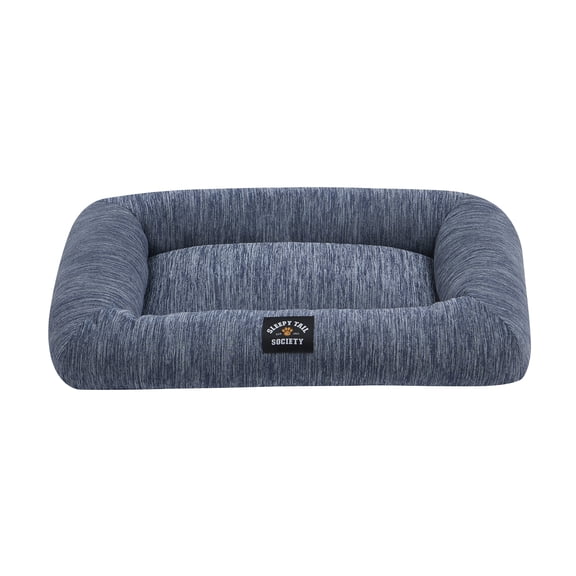 Small Blue Polyester-Nylon Cooling Dog Bed