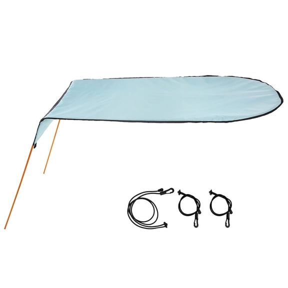 Small Boat Overhead Shade Canopy for Warm Weather Boating, Fabric Sun Cover with Easy-Pack Lightweight Travel Build