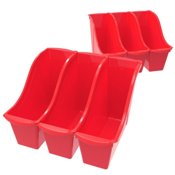 Small Book Bin, Red (Case of 6)