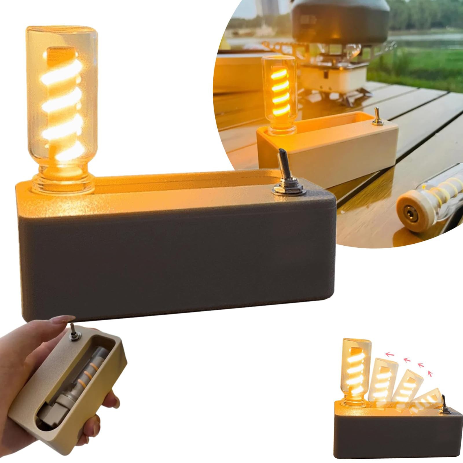 Small Book Lamp Mechanical Night Light Creative Flippable