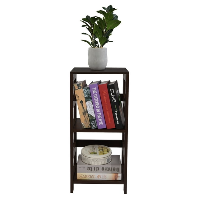 Small Bookshelf for Small Spaces, Small Bookcases and Book Shelves 3 Shelf, Bathroom Shelves Freestanding, Bedside Table, Night Stands for Kids, Bedroom, Office