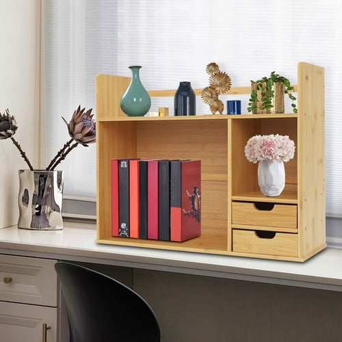 Small Bookshelf for Students on Their Desks Minimalist Office Desk Bookshelf