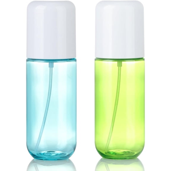 Small Bottle Travel Size 3.4oz/100ml Plastic Mini Bottle Set - Fine Mist Mini Empty Bottles - Refillable Bottles for Cleaning Solutions, Perfume, Liquid