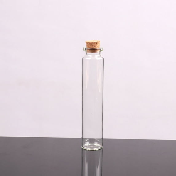 Small Bottles with Cork Stoppers Tiny Vials Small Clear Glass Jars Lids Storage Container for Art Crafts Projects
