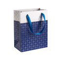 thumbnail image 1 of Small Box Design Foil Stamped Gift Bags Set 24 Pack 9"X 7"X 4" Blue, 1 of 1