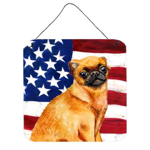Small Brabant Griffon Patriotic Wall or Door Hanging Prints