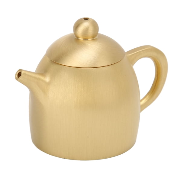 Small Brass Teapot Statue: Unique Retro Style Home Decor Accent, Lightweight  Portable, Collectible