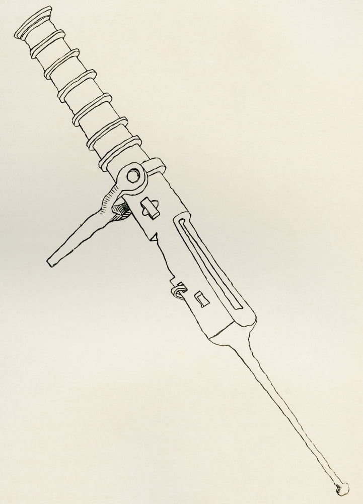 Small Breech Loading Pivot Gun Of Hooped Iron From The British Army Its Origins Progress And Equipment Published 1868 Canvas Art - Ken Welsh Design Pics (12 x 16)