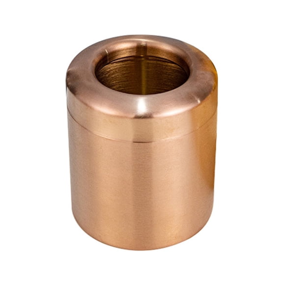 Small Brushed Steel Trash Can With Hole Top 1.5L Capacity Metal Construction For Bedroom Bathroom Home
