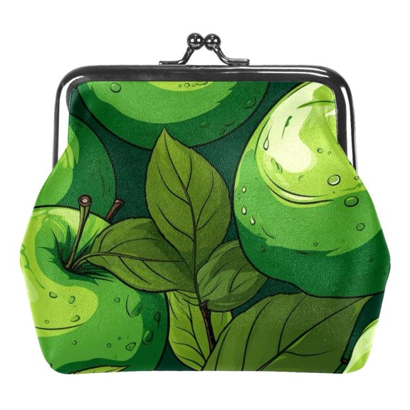 Small Buckle Coin Purse Apple Pouch Kiss-lock Clasp Change Purse Wallets