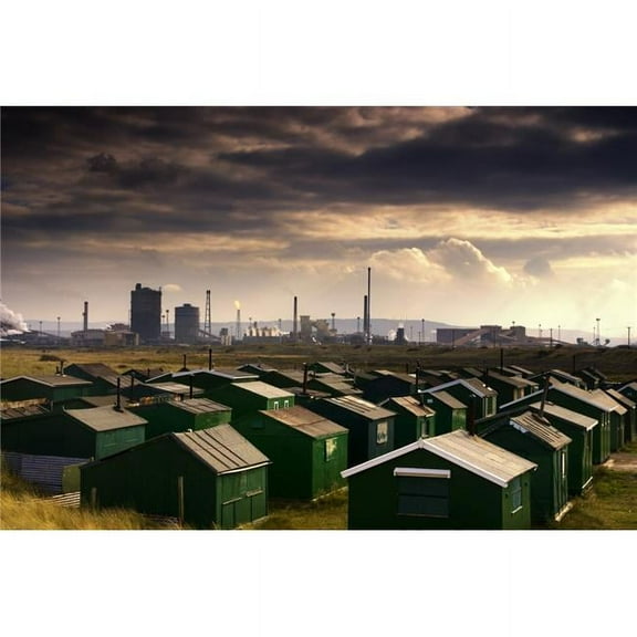 Small Buildings & Cityscape Teesside England Poster Print by John Short, 34 x 22 - Large