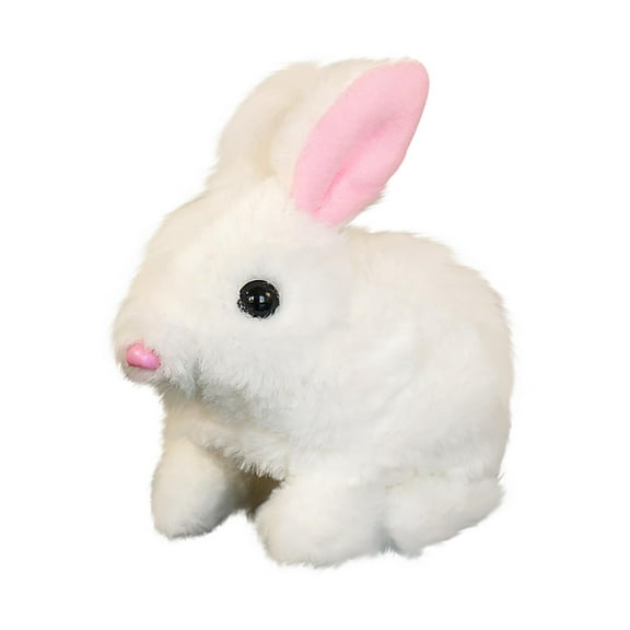 Small Bunny Stuffed Animal Easter Hopping Bunny Plush Jumping Cute Rabbit Ears Nose Moving Ideal for Playtime Adventures for Birthdays or Just Because - 7 Inches