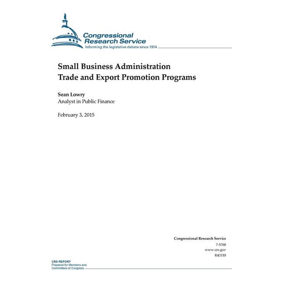 Small Business Administration Trade and Export Promotion Programs