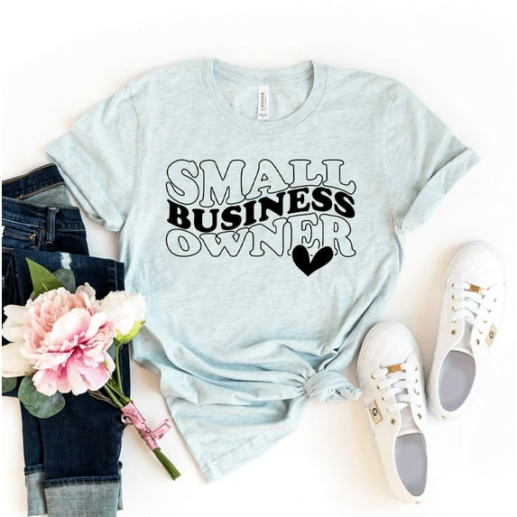Small Business Owner T-shirt Gift Entrepreneur Top Retro Coffee Mug Tee Mama Shirt Women's Mom Boss Big Dreams Babes Girl