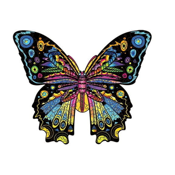 A Small Butterfly Wood Puzzle 100Pc Unique Shape Natural Material
