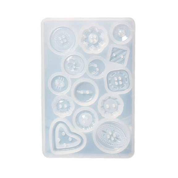 Small Button Shape Silicone Resin Casting Molds Handmade Craft Pendant Mold Epoxy Button Mould Jewelry Making