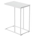 thumbnail image 1 of Small C Shaped End Table, Slim Couch Side Tables Slide Under Sofa Bed, Skinny Snack Tray Table for Coffee Laptop in Living Room,Easy Assembly, White , 48*28*58cm, 1 of 9