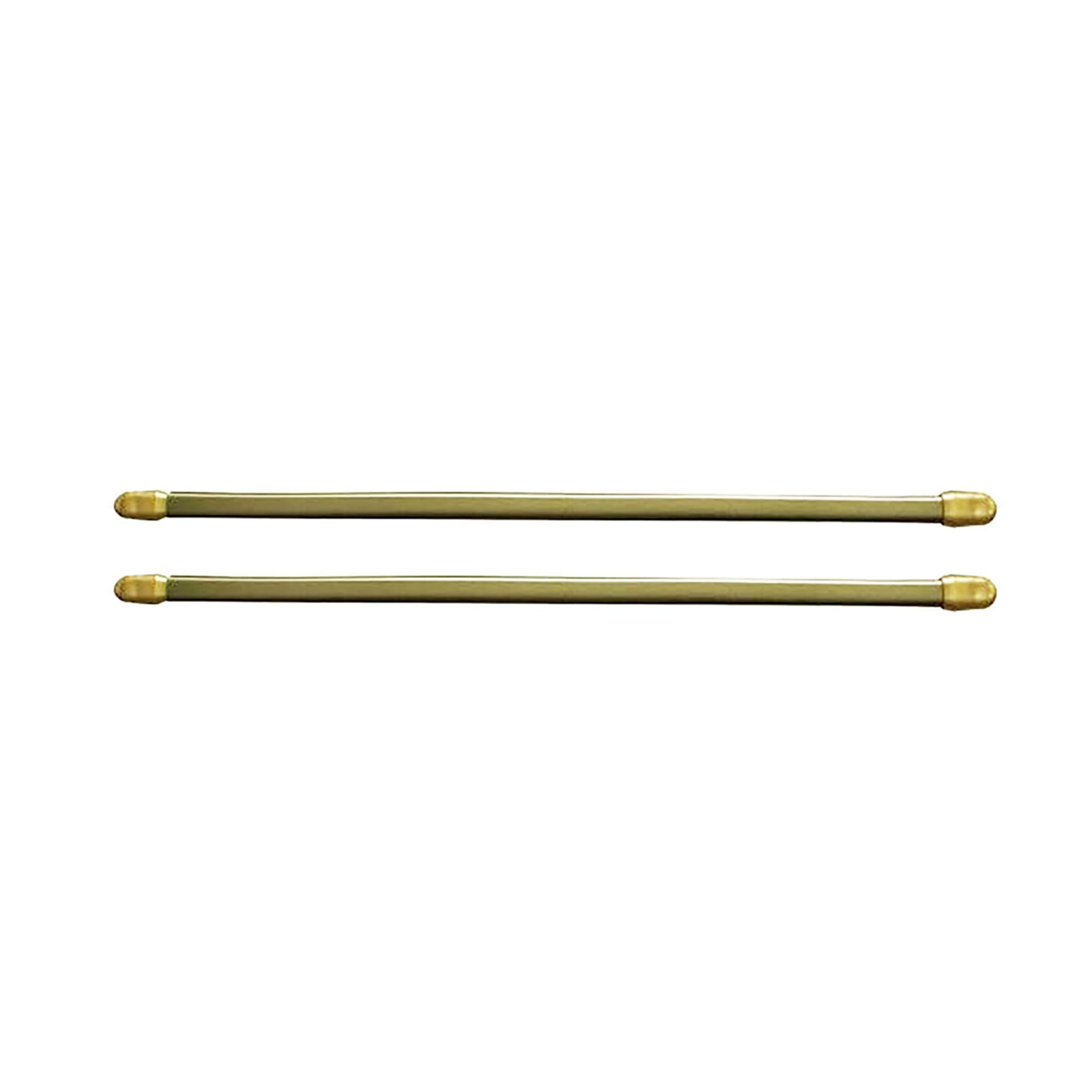 Gold Plated Adjustable Cafe Curtain Rod Set (12" to 16")