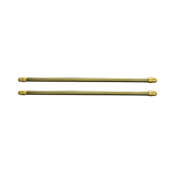 Evideco Thin Adjustable Cafe Curtain Rods, Set of 2, Gold Plated, 16"-24"