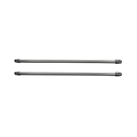 Small Cafe Curtain Rod Adjustable 24" to 32" Set of 2 Chrome