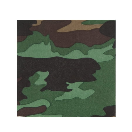 Small Camouflage Napkins Army Military Birthday Party Supplies 25 Count
