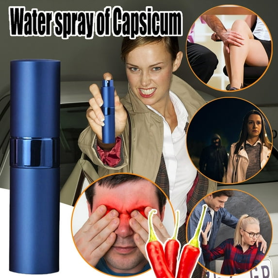 Small Canister High-Concentration Pepper Spray For Self-Defense, Reusable Bottle For Easy Refill, Portable 8Ml Compact Design For Daily Carry And Personal Safety