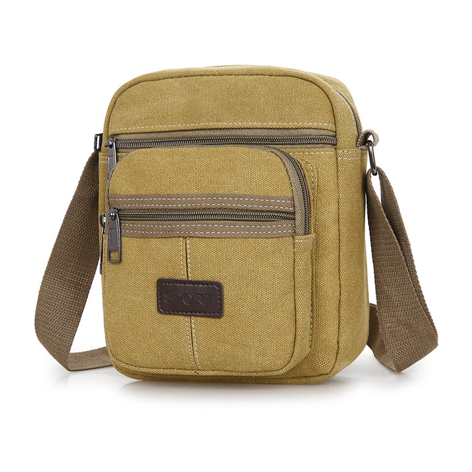 Small Canvas Crossbody Bag, TSV Shoulder Bag for Men, Vintage Messenger