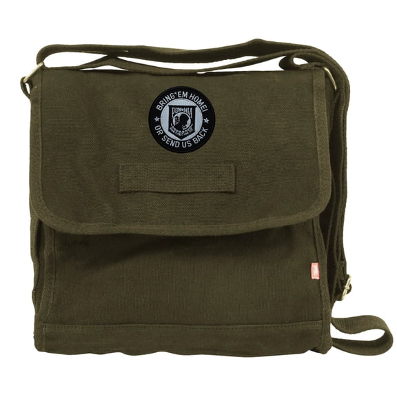 Small Canvas Field Shoulder Bag - Durable Timeless Messenger with Design