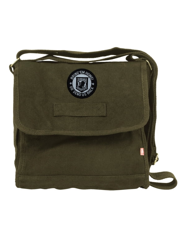 Small Canvas Field Shoulder Bag - Durable Timeless Messenger with Design