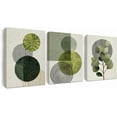 thumbnail image 1 of Small Canvas Wall Art,Green Light Grey Abstract Geometric Canvas Art Set for Boho Home Decor Ideal for Living Room Bedroom Gallery Wall Wedding Gift, 1 of 6