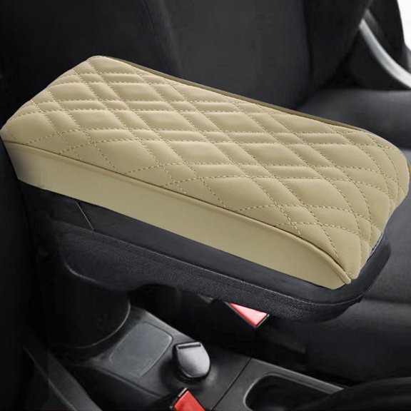 Small Car Armrest Box Height Increasing Pad with Memory Foam and Leather, Comfortable Support for Long - term Driving, Universal for Most Cars