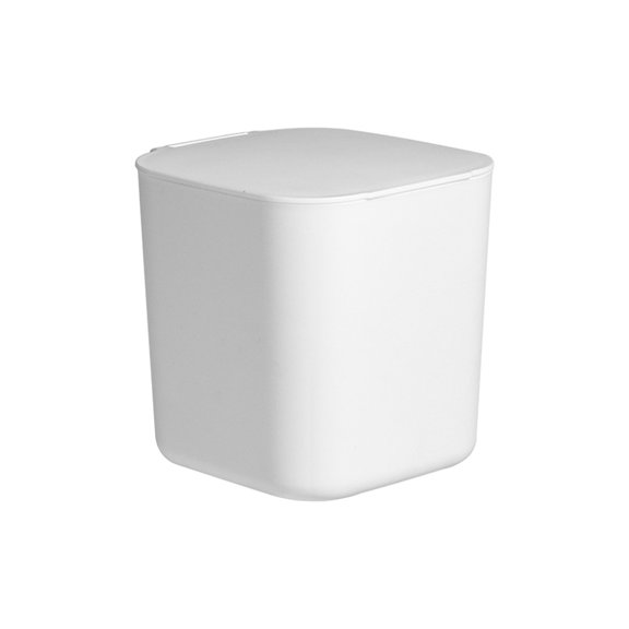 Small Car Trash Can Slim Design 12x11.5x11.5cm Small Plastic Trash Can for Desktop Office Home Restaurant Storage