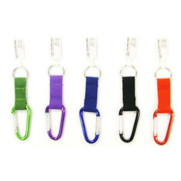 Small Carabineer with Nylon Strap Key Rings