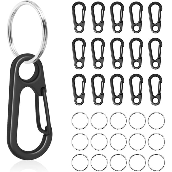 Small Carabiner Clip Metal Spring Snap Hooks Mini Paracord Clips for Camera Strap, Flashlight, Key Chain