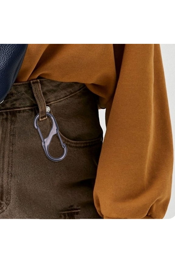 Small Carabiner Clips 1.29 inch(33mm) Metal Double Sided Spring Gate Snap Hooks Keychain Clasp Accessories