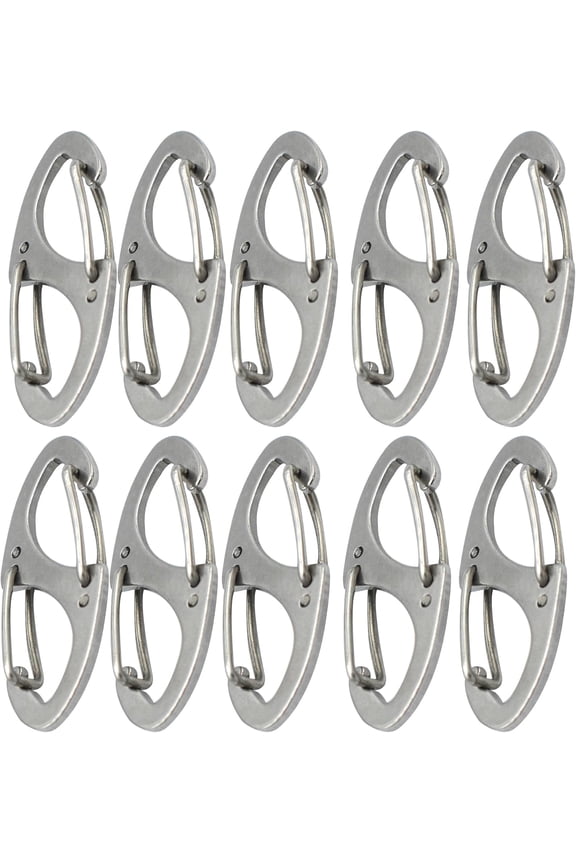 Small Carabiner Clips 1.6 inch(41mm) Metal Double Sided Spring Gate Snap Hooks Keychain Clasp Accessories