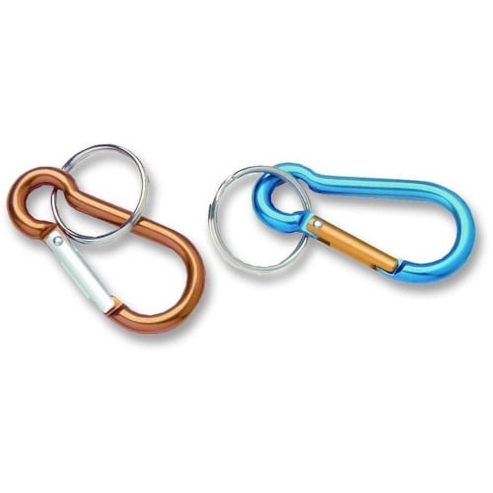2" Assorted Aluminum Carabiner Key Ring with Spring-Hinge