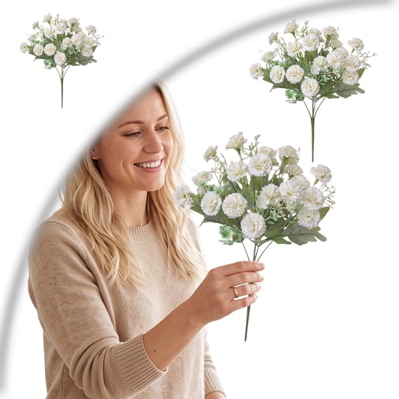 Small Carnation Artificial Flowers Bulk Flower with Stems Silk Carnation Flowers for Outdoors Wedding