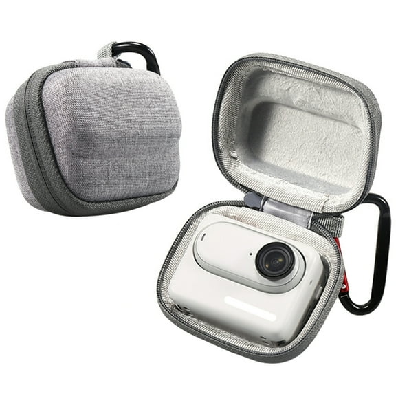 Small Carrying Case for Insta360 GO 3S/GO 3, EVA Hard Shell GO3S Storage Bag Protection Cover, Mini Travel Portable Organizer Bag with Carabiner for GO3S Vlogging Sports Camera Accessories
