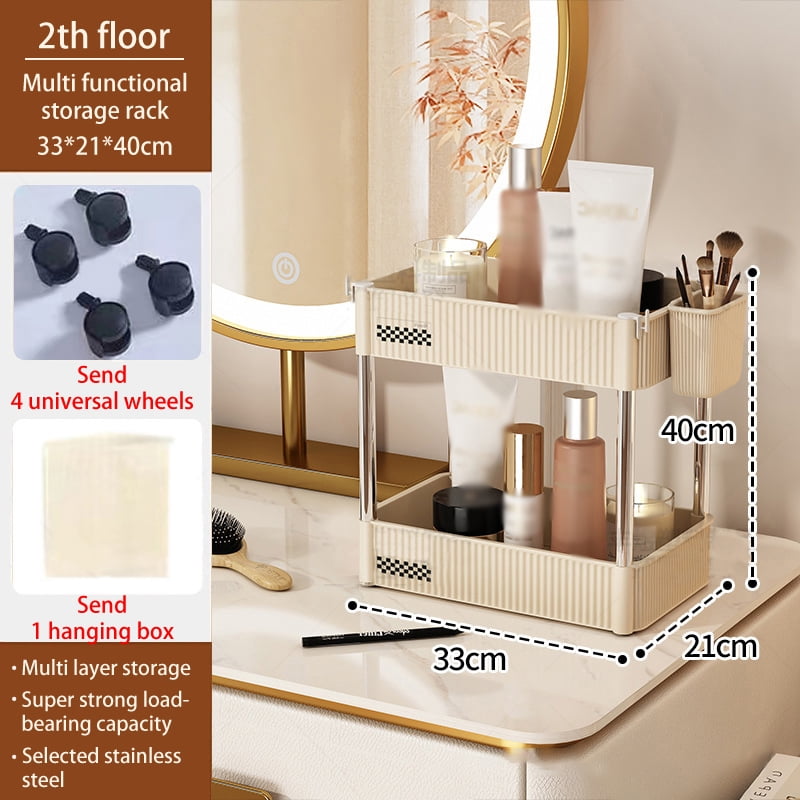 Small Cart Storage Rack Plastic Crevice Desktop Detachable with Wheels ...